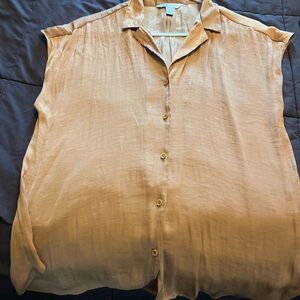Women's Beige Button-Up Top
